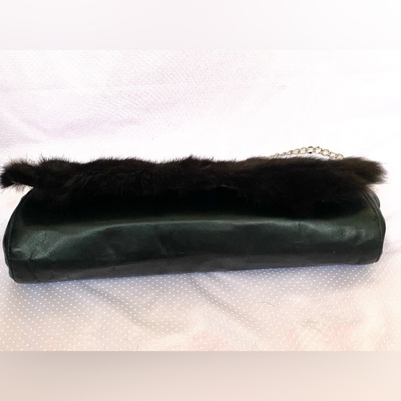 Michelle Monroe vintage leather and fur clutch(RARE) - Picture 5 of 12